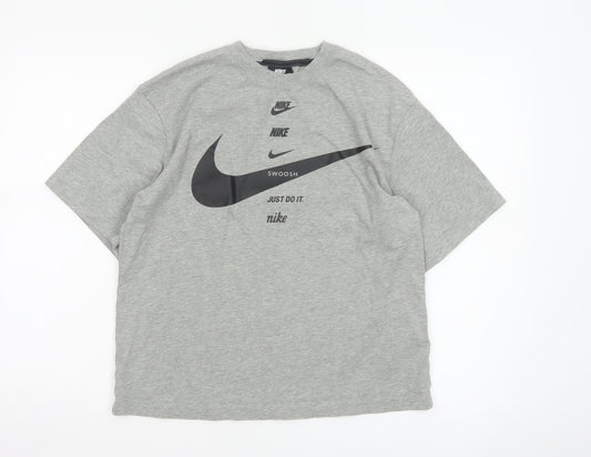 Nike Women’s Grey XS Relaxed Fit Cotton Sports T-Shirt