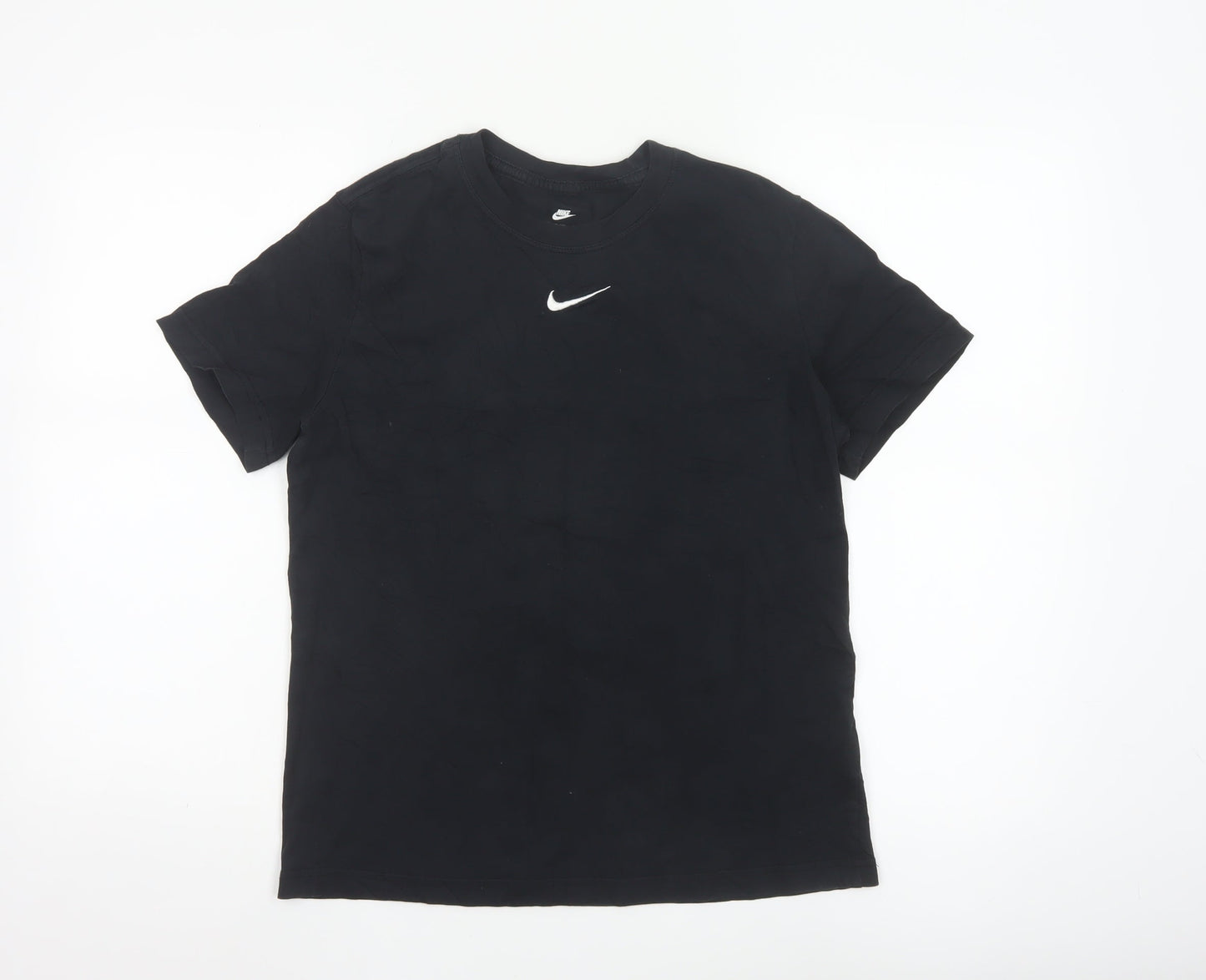 Nike Boys Black Loose Fit T-Shirt 146-156cm Short Sleeve Cotton Tee