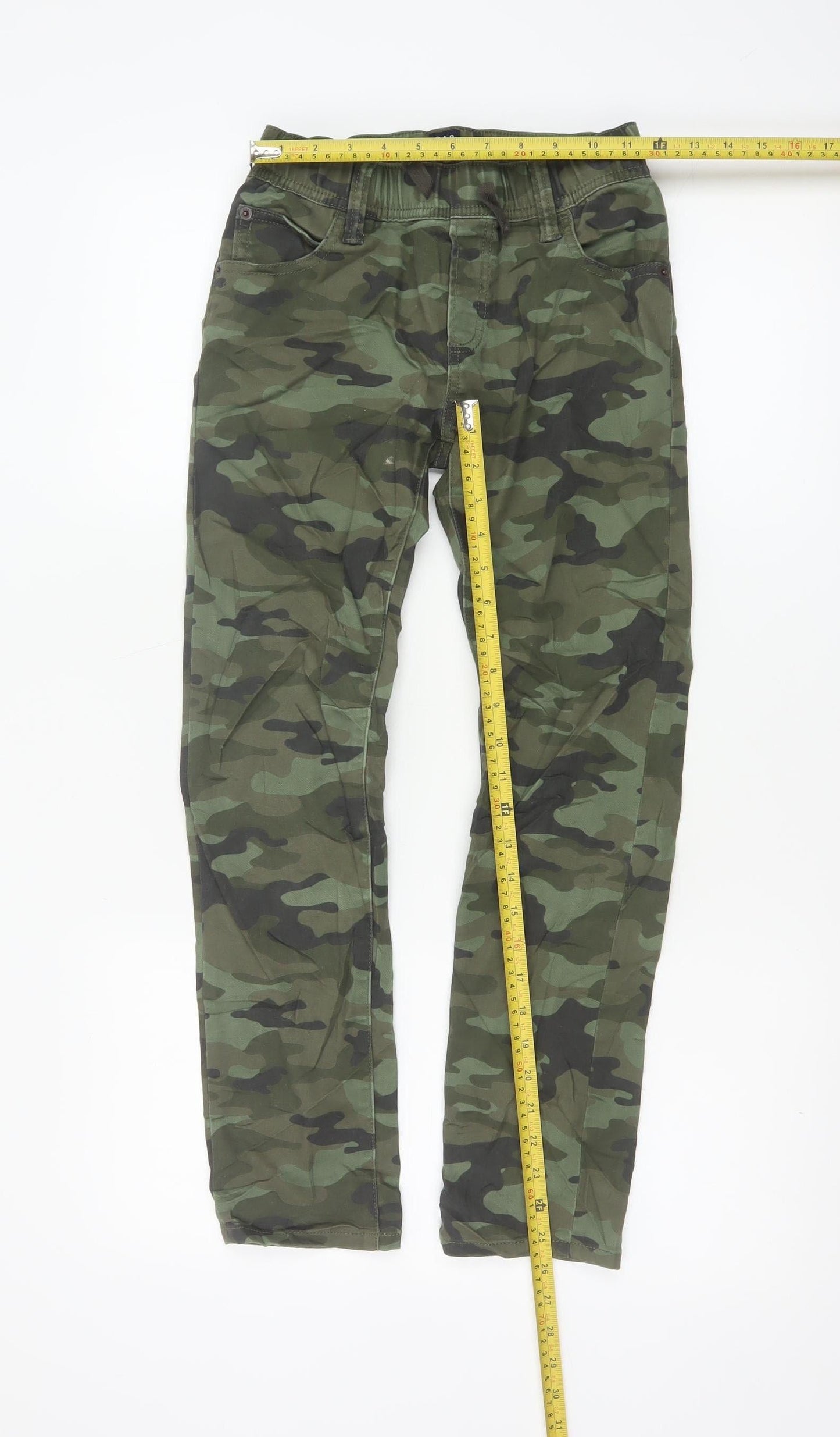 GAP Boys Green Camouflage Slim Fit Chino Trousers Size 10-11 Years