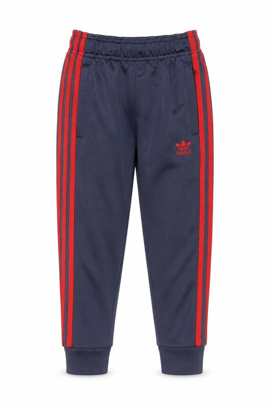 Adidas Boys Blue Jogger Trousers 4-5 Years Elastic Waist 3-Stripes