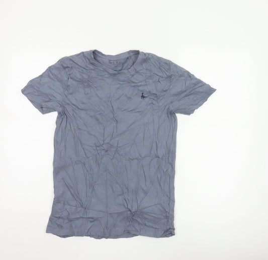 Jack Wills Boys Grey Crew Neck Cotton T-Shirt 15-16 Years Casual Logo