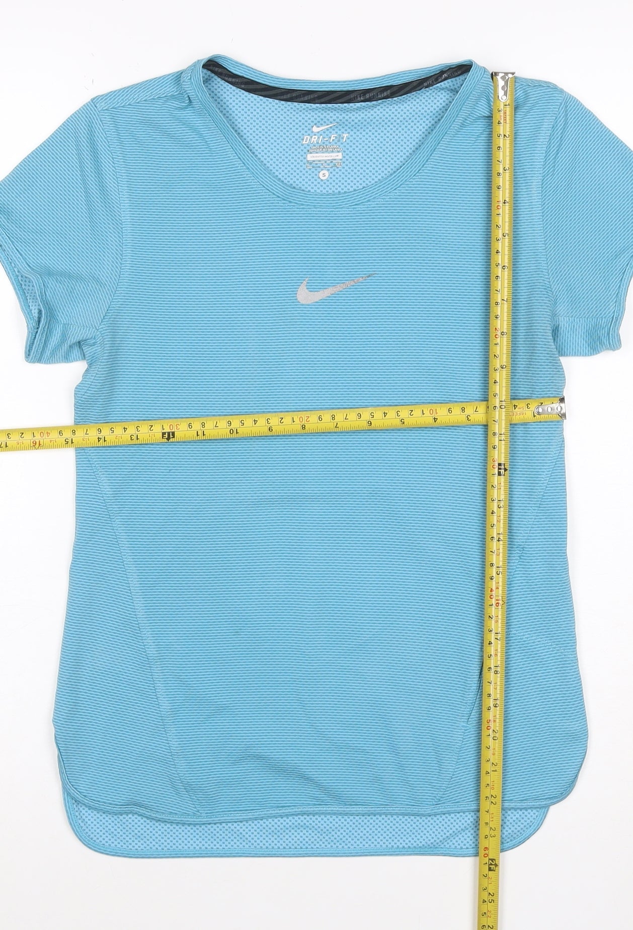 Nike Women Blue Dri-FIT Running T-Shirt Size S Lightweight