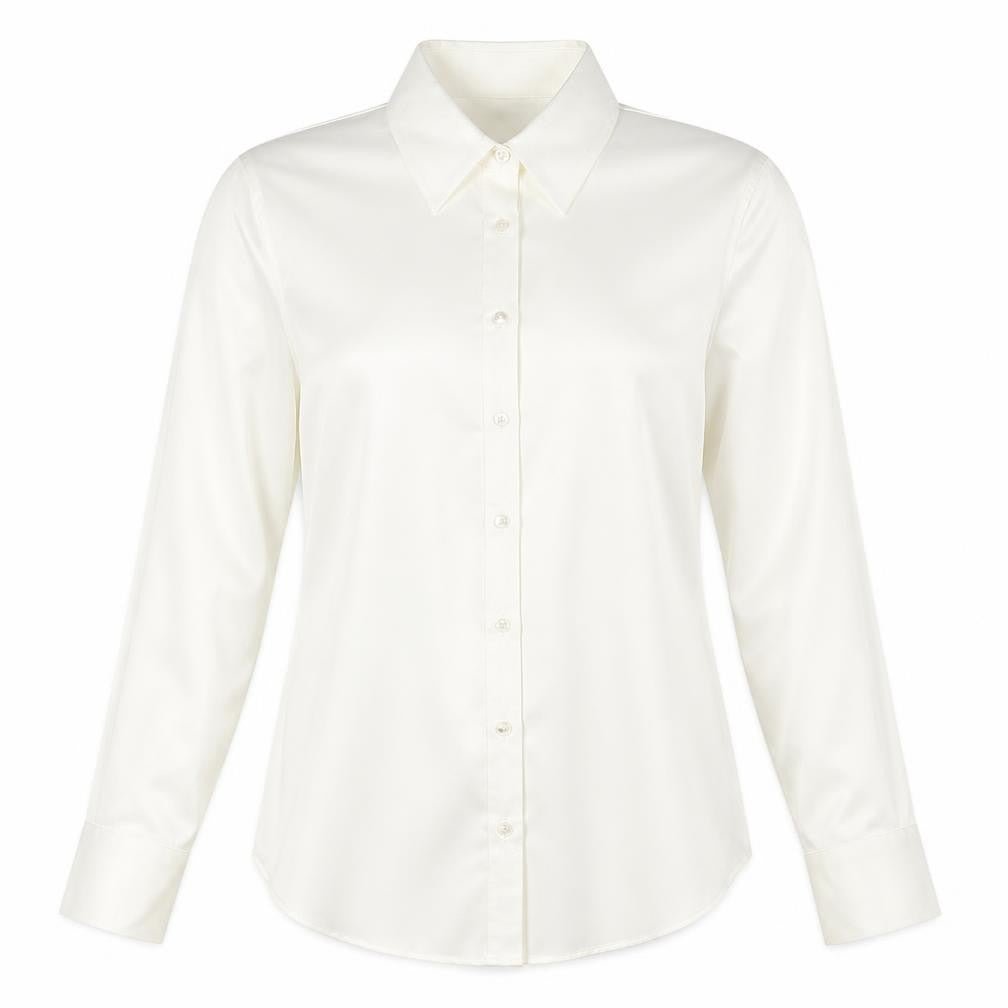 Marks and Spencer Women White Button-Up Blouse Size 10 Regular