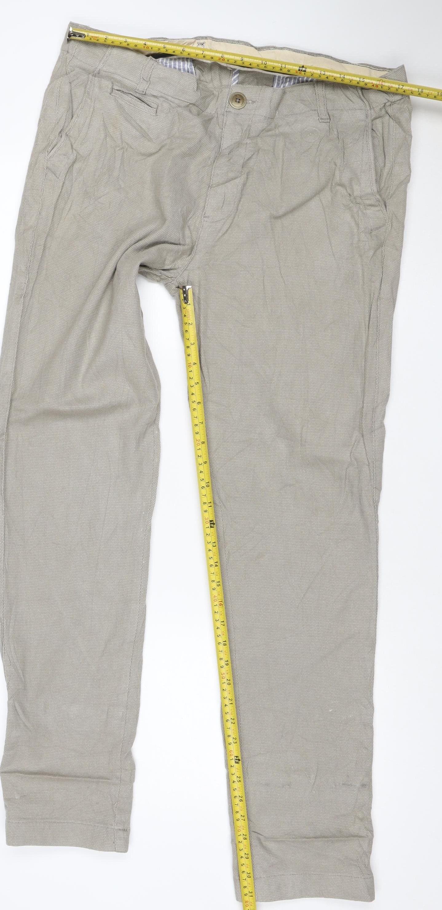 Knowledge Cotton Apparel Men's Beige Chino Trousers W36 L32