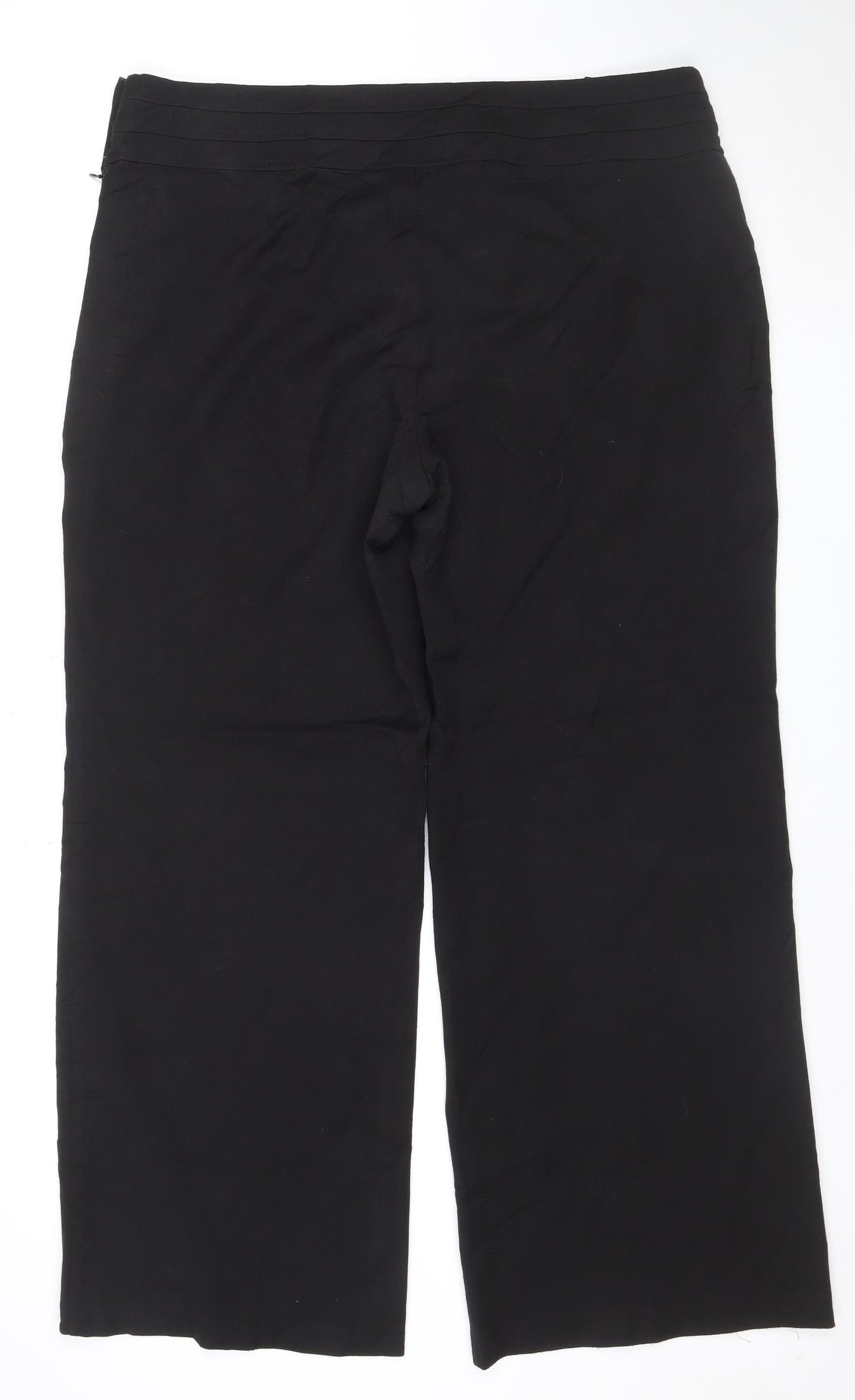B Very Women’s Black Size 18 Wide-Leg Cropped Trousers