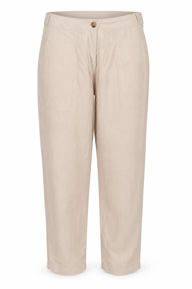 Marks & Spencer Per Una Women’s Beige Linen Blend Cargo Trousers Size 18