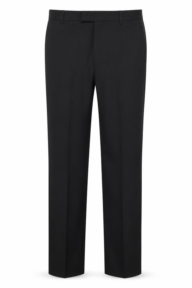 Marks and Spencer Men's Black Wool Blend Regular Fit Dress Pants 34W 31L