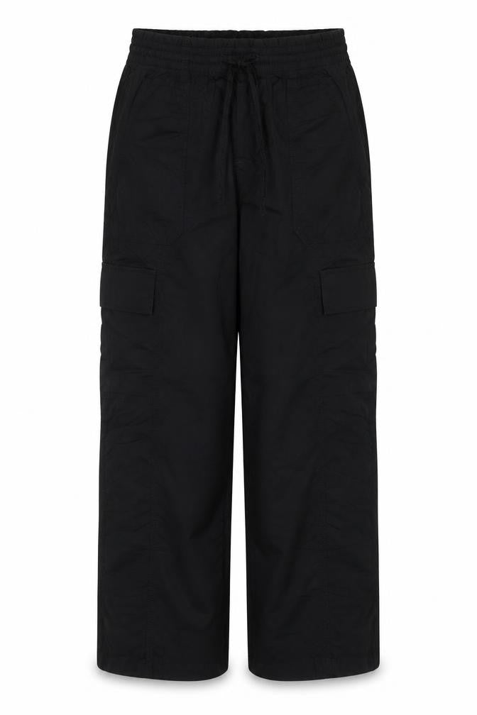 Marks and Spencer Womens Black Size 10 Short Cargo Trousers 100% Cotton