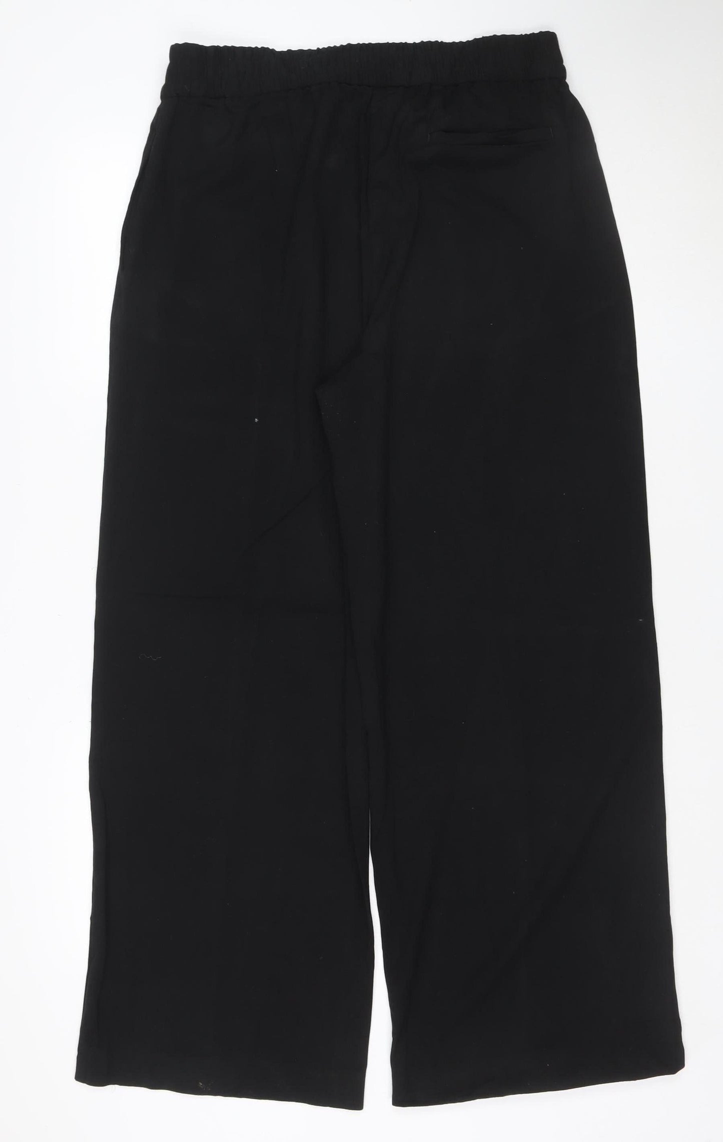 Marks and Spencer Womens Black Size 14 Wide-Leg Trousers