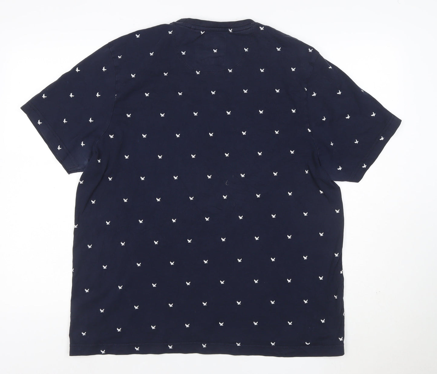SoulCal & Co Men's Blue Embroidered Crew Neck T-Shirt XL