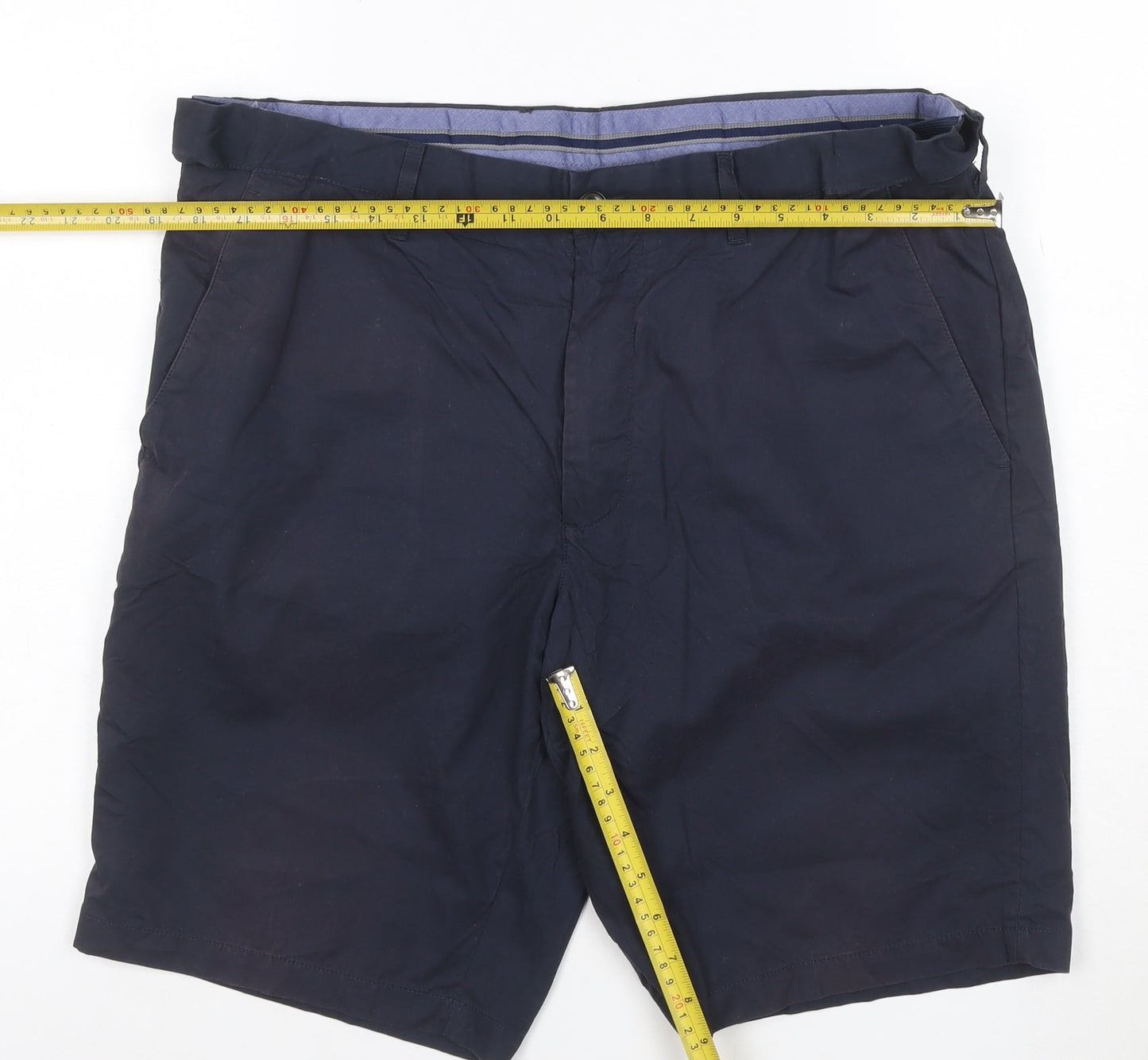 Marks and Spencer Men's Blue 36 Chino Shorts Cotton Stretch