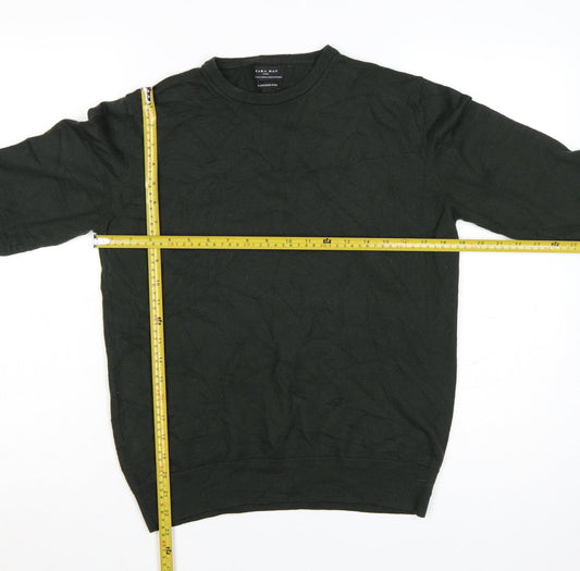 ZARA MAN Green Wool Crew Neck Men’s XL Pullover Jumper
