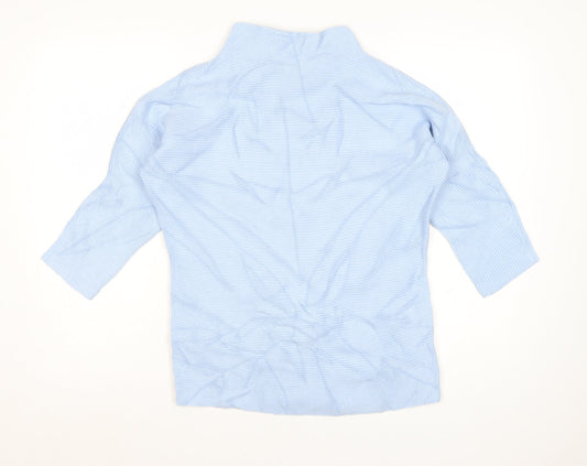 Lands' End Women’s Blue Mock Neck Knit Pullover Jumper Size XS