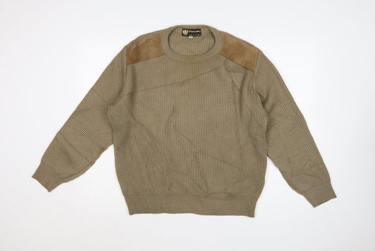 Glenwyck of Scotland Men's Beige Wool Pullover Jumper M Country Style