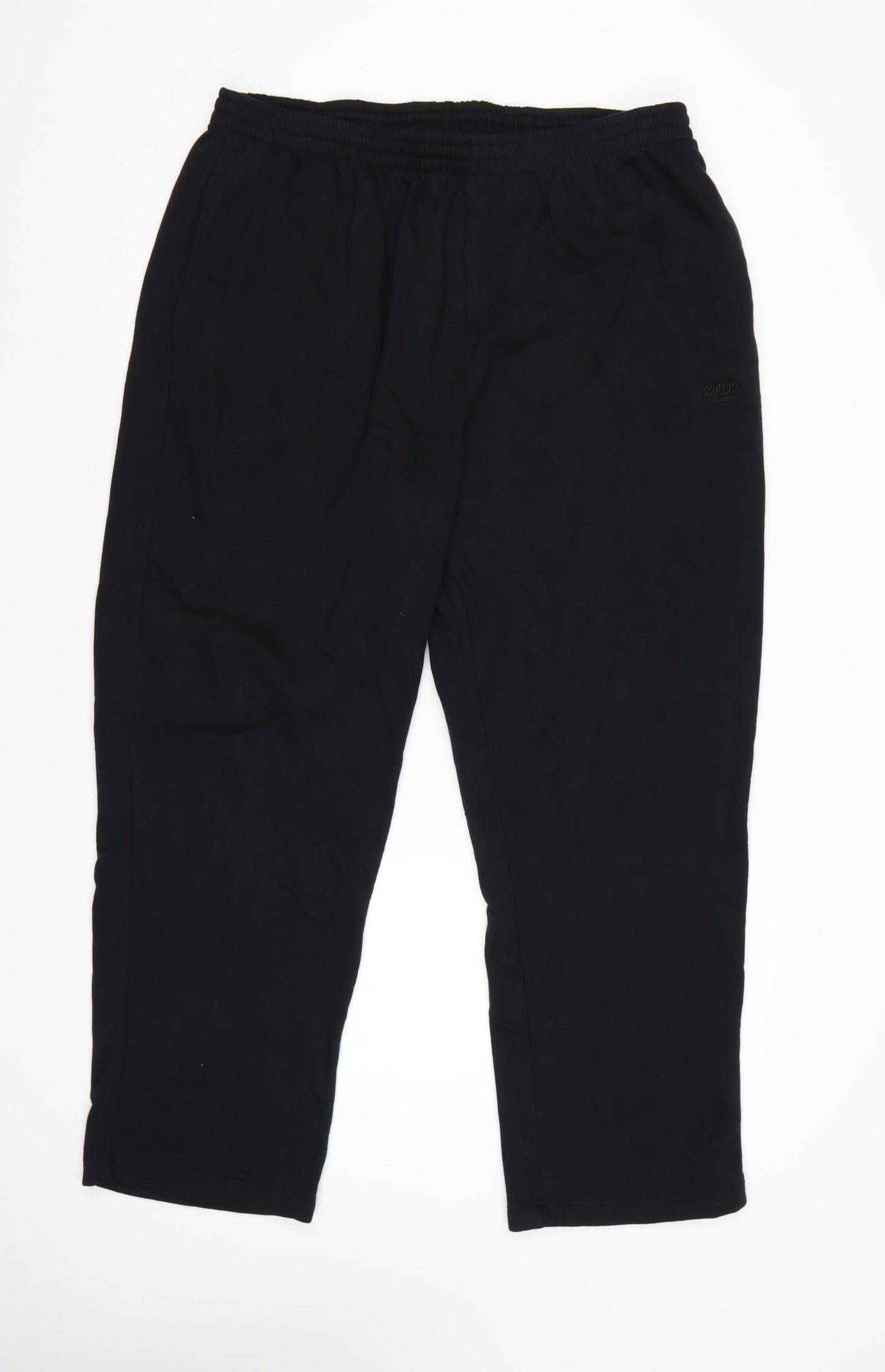 Cotton Traders Men's Black 3XL Sweatpants Elastic Waist Jersey Trousers