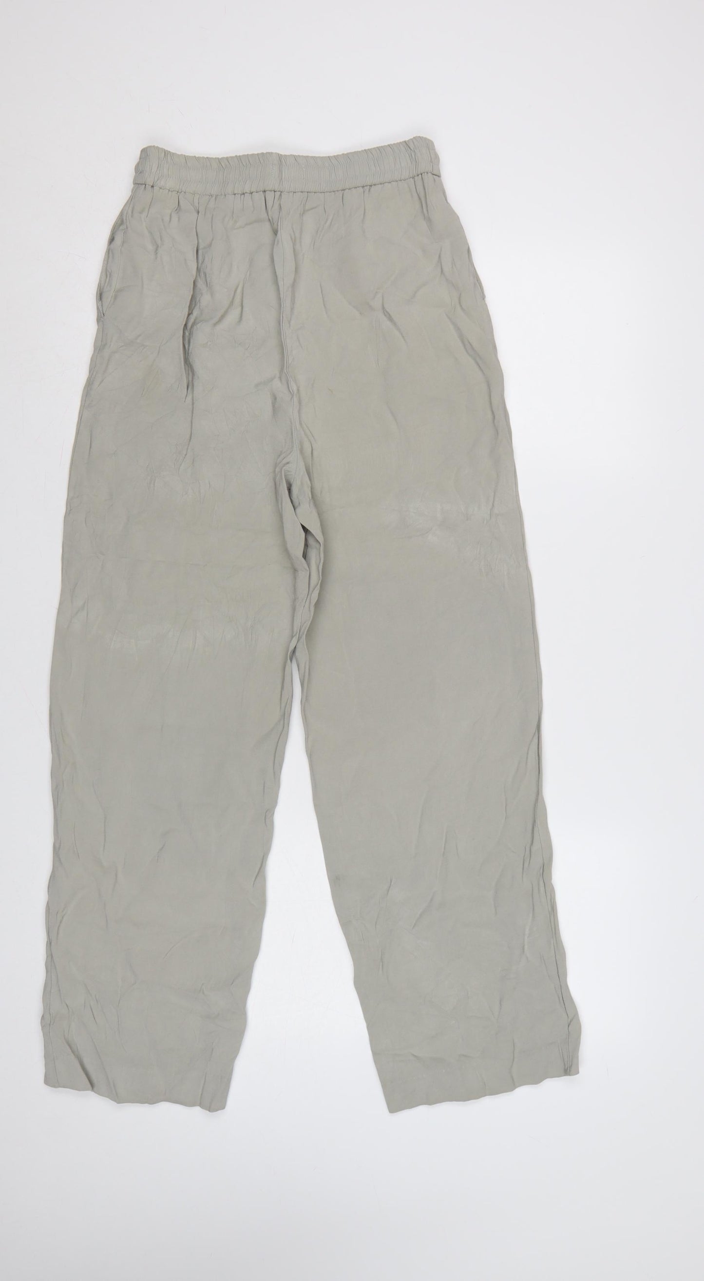 Topshop Women’s Beige Relaxed Straight Trousers Size 8