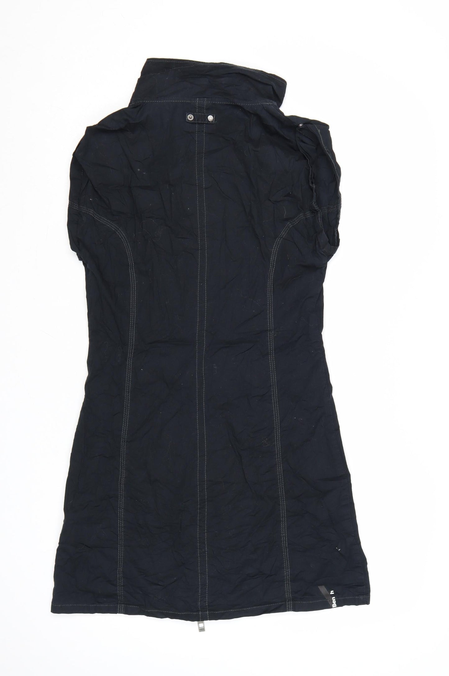 Bench Women Black Medium Sleeveless Zip Shirt Dress