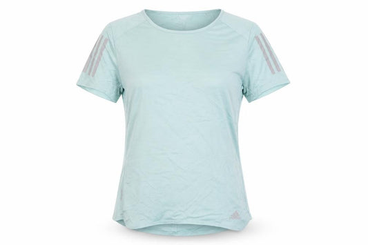 adidas Women Blue XS Climalite Running T-Shirt Lightweight Top