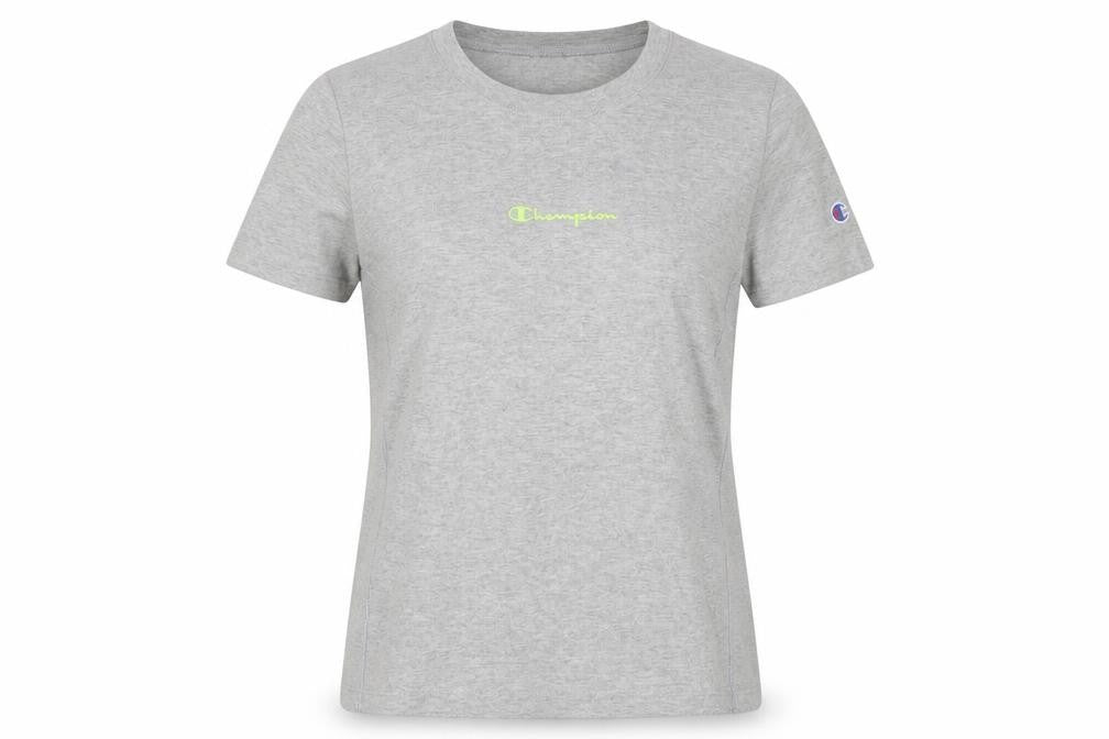 Champion Womens Grey XS Basic Crew Neck Cotton T-Shirt