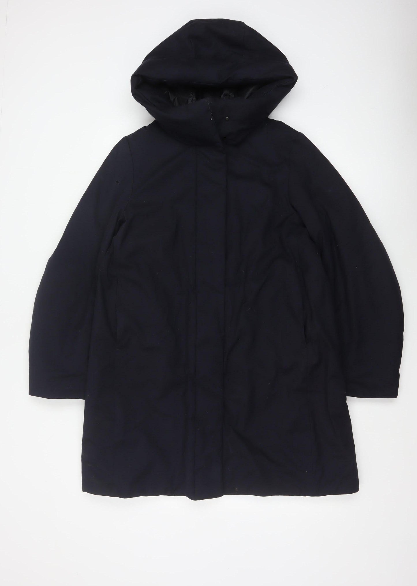Uniqlo Womens Black XS Hooded Down Parka Coat
