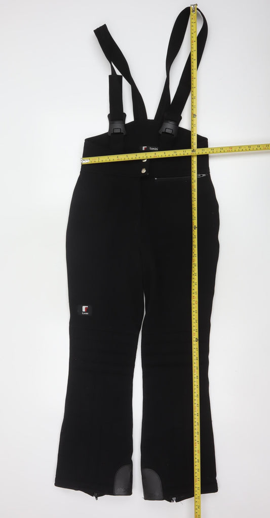 Tonini Women's Black Ski Jumpsuit Size 10 Nylon Acrylic Blend Adjustable Straps