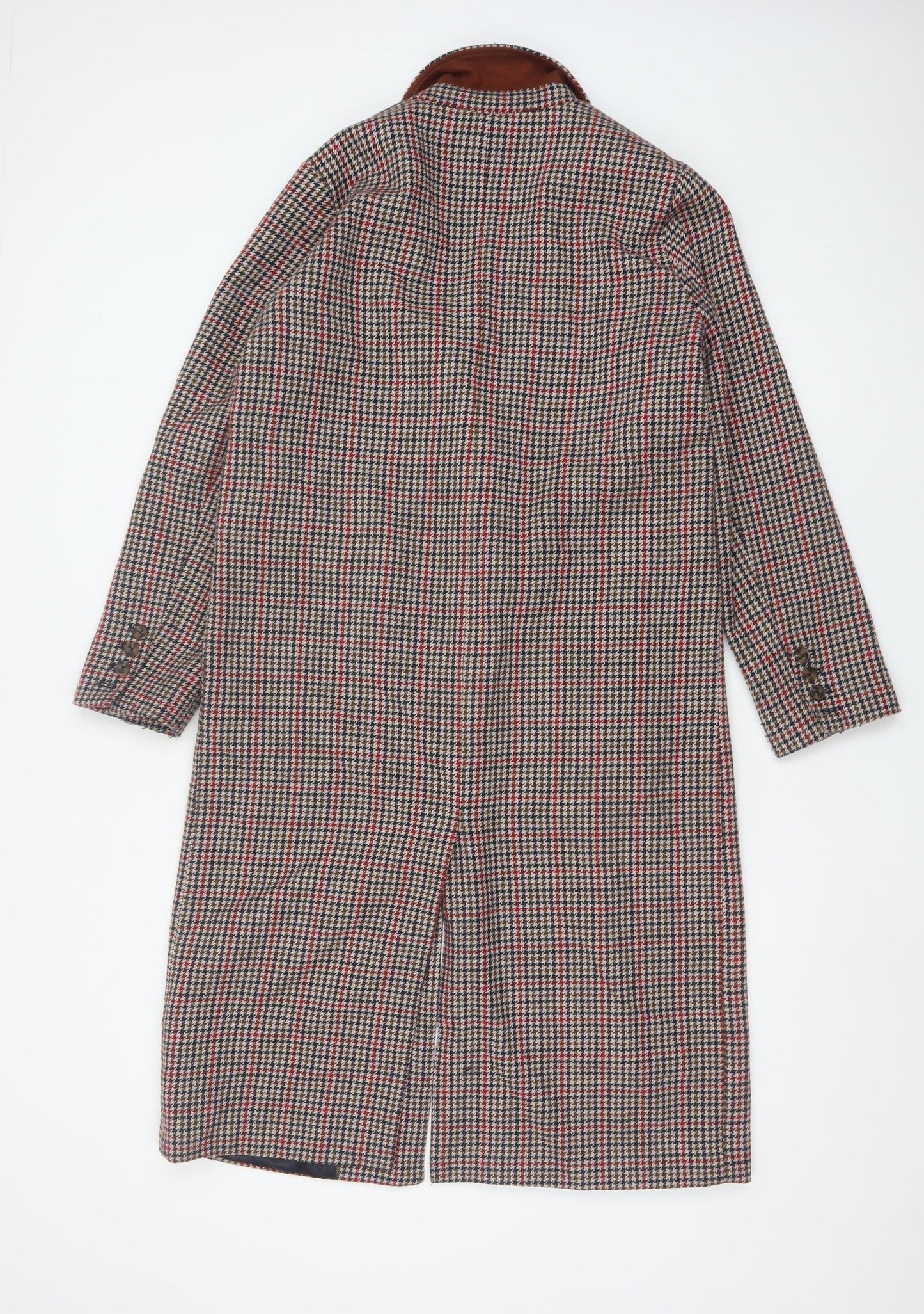 WYSE London Women's Multicoloured Check Long Overcoat Size 8