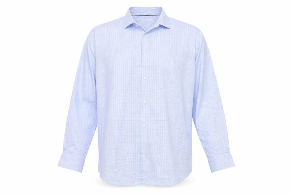 Marks and Spencer Men’s Blue Check Regular Fit Cotton Shirt 18”