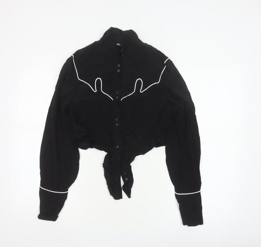 & Other Stories Women’s Black Western Cropped Blouse Size 8
