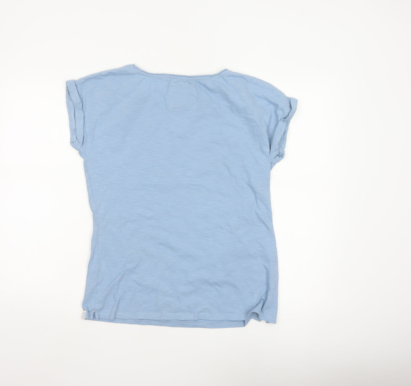 FatFace Women's Blue Organic Cotton Short Sleeve T-Shirt Size 10