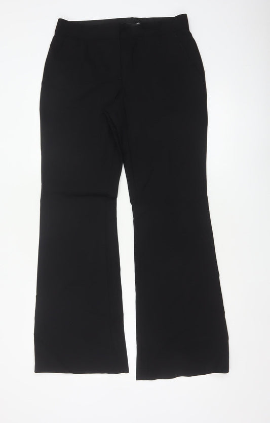 DKNY Women's Black Wool Blend Dress Pants Size 4 Regular Fit