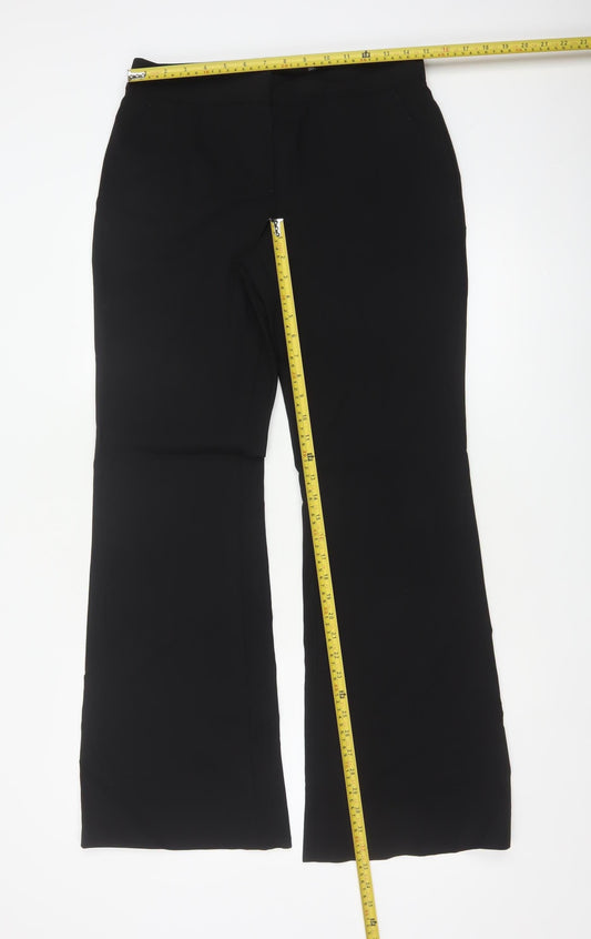 DKNY Women's Black Wool Blend Dress Pants Size 4 Regular Fit