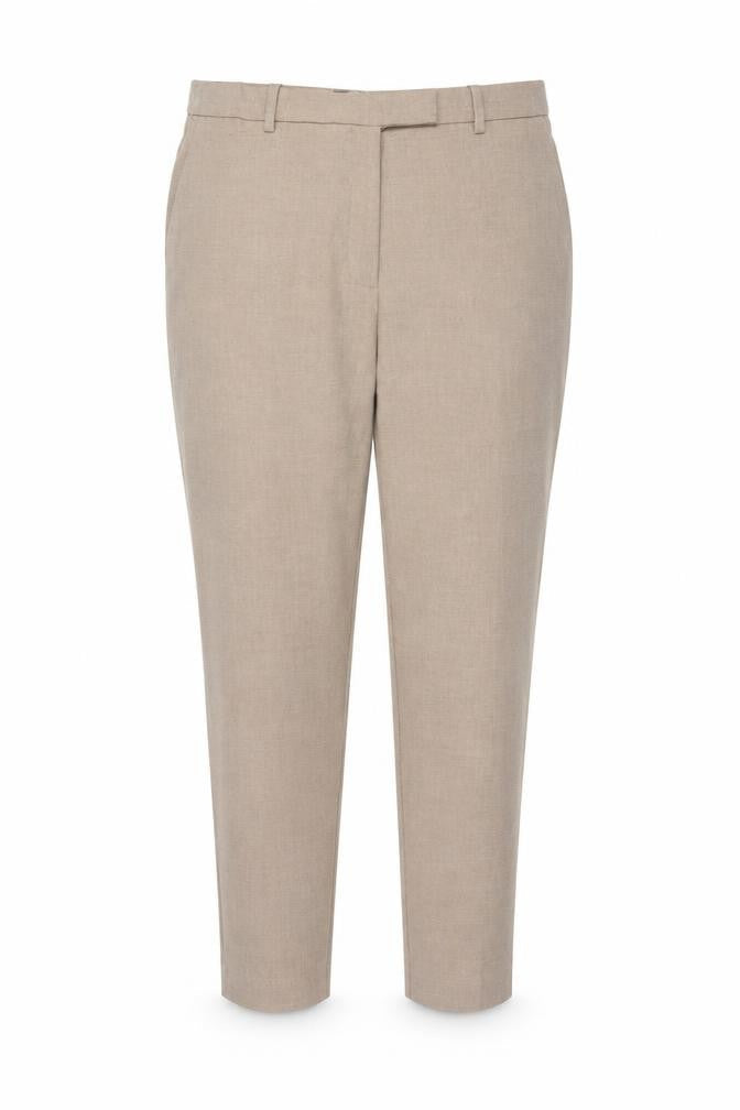 Marks and Spencer Women Beige Regular Length Straight Trousers Size 22