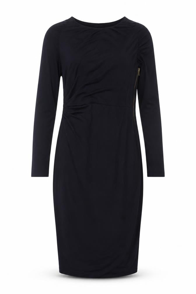 Whistles Women's Black Wool Blend Knee Length Sheath Dress Size 10