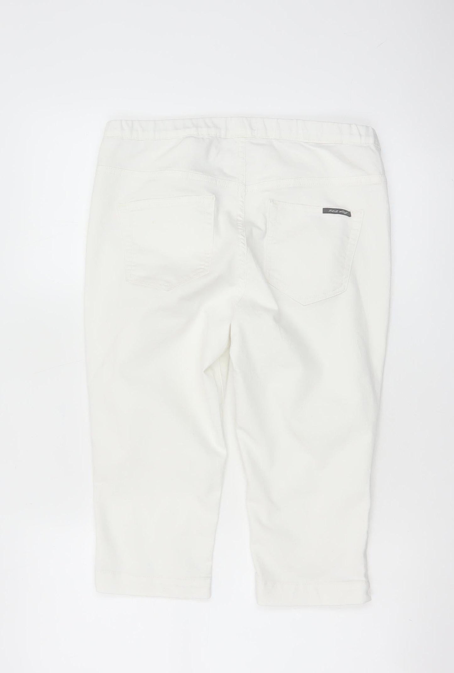 White Stuff Women's White Size 12 Bermuda Shorts Cotton Blend