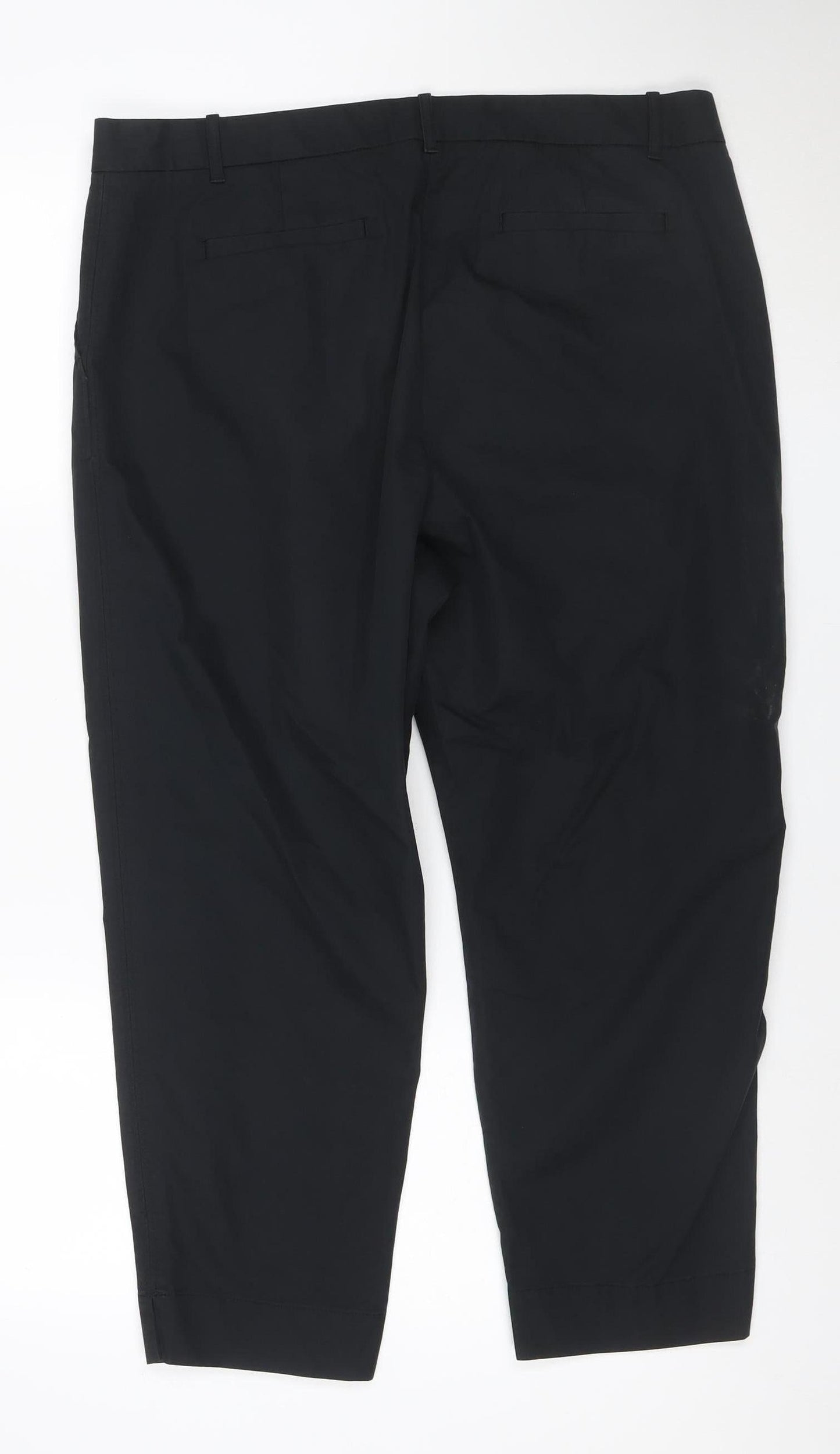 Marks and Spencer Women Black Size 18 Chino Trousers
