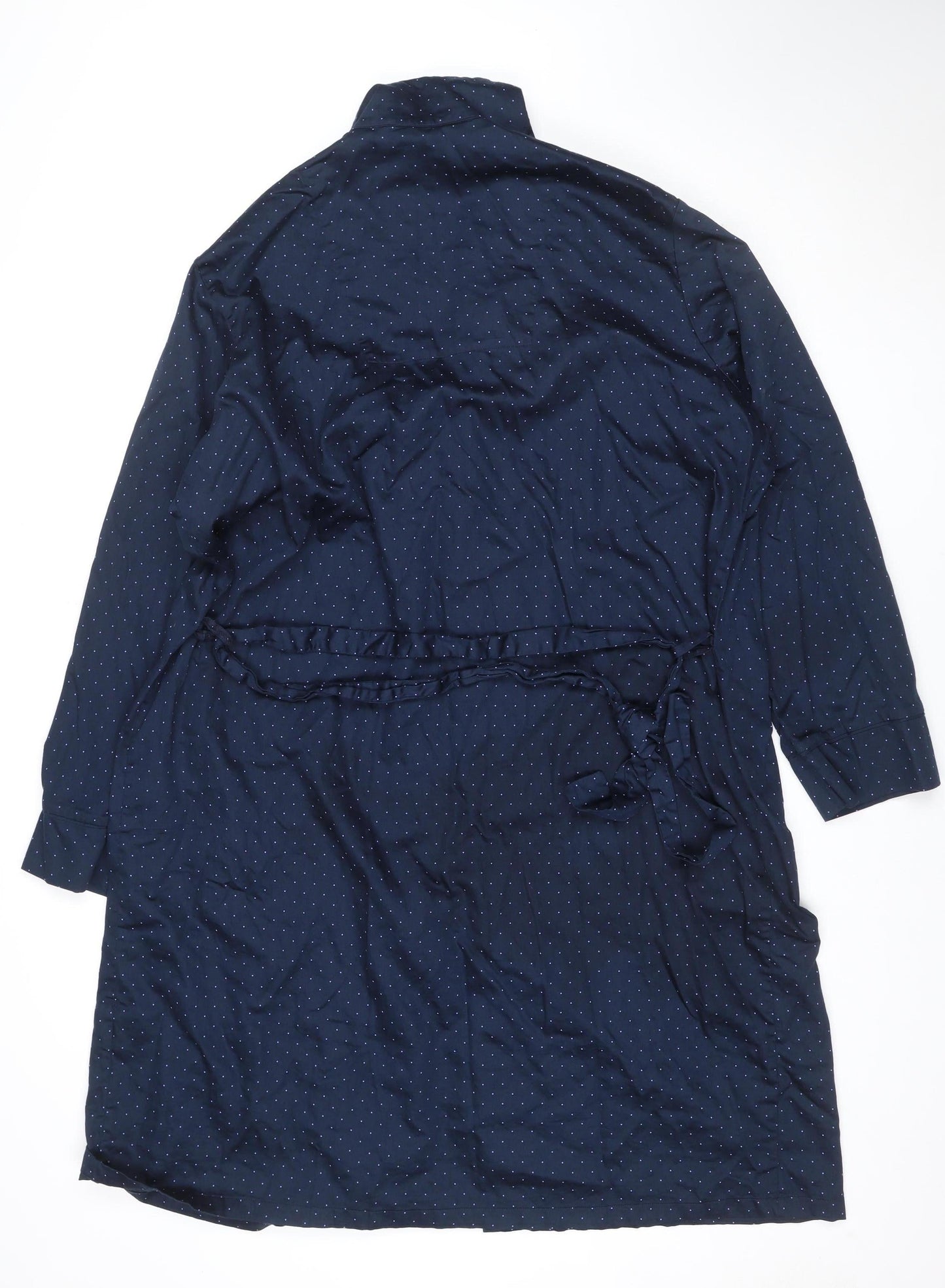 Marks and Spencer Men's Navy Polka Dot Cotton Robe L