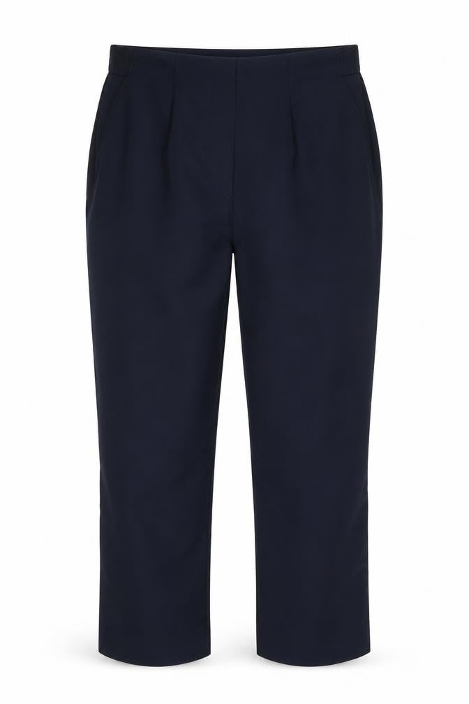 Marks and Spencer Women's Navy Trousers Size 12 Straight Leg Stretch