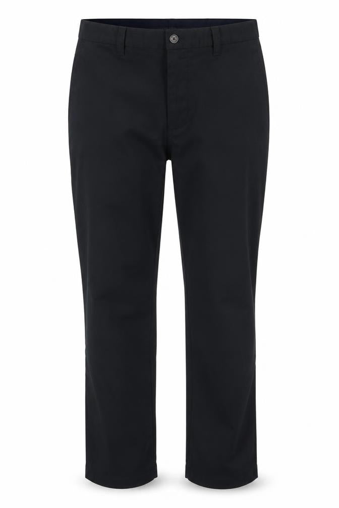 Marks & Spencer Women Black Regular Fit Cotton Blend Trousers 38/31
