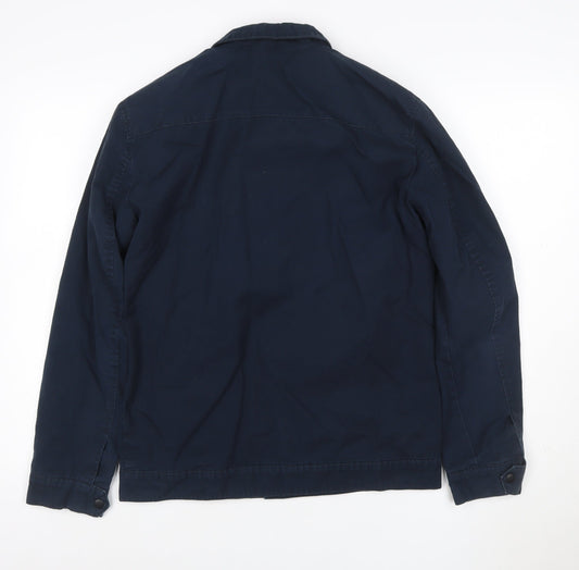 SELECTED HOMME Men's Blue Cotton Casual Jacket Size S