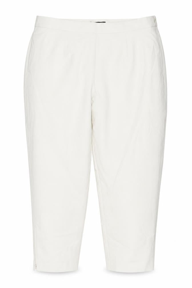 Marks & Spencer Women Ivory Regular Fit Trousers Size 22