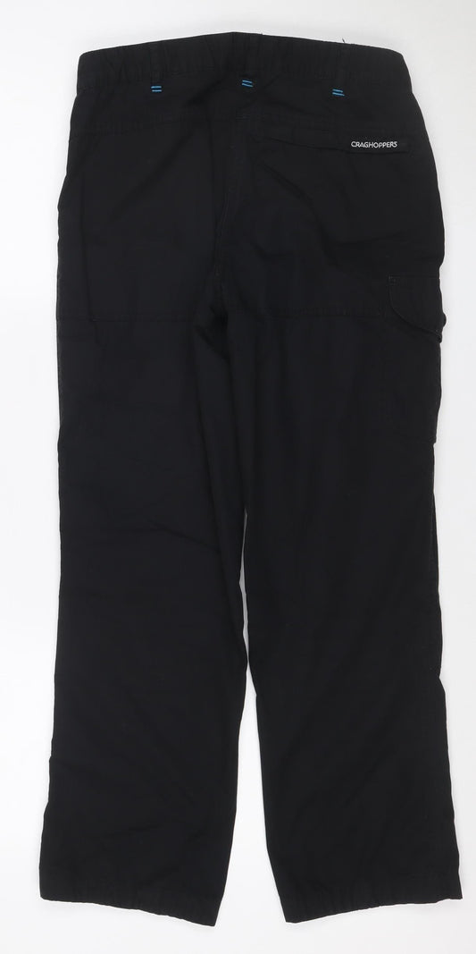 Craghoppers Womens Black Cargo Trousers Size 10 Regular Fit Travel Pants