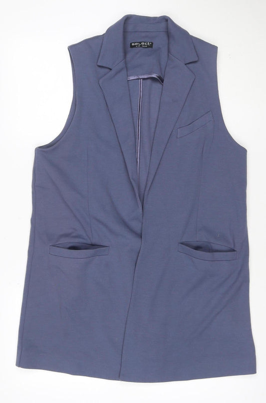 Select Women Blue Size 16 Sleeveless Tailored Suit Waistcoat