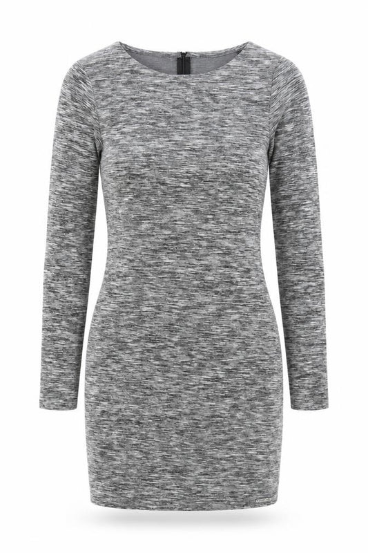 Superdry Women Grey Bodycon Jersey Dress Size M Long Sleeve