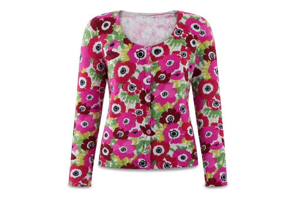 Seasalt Womens Multicoloured Floral Cardigan Size 8 Cotton Wool