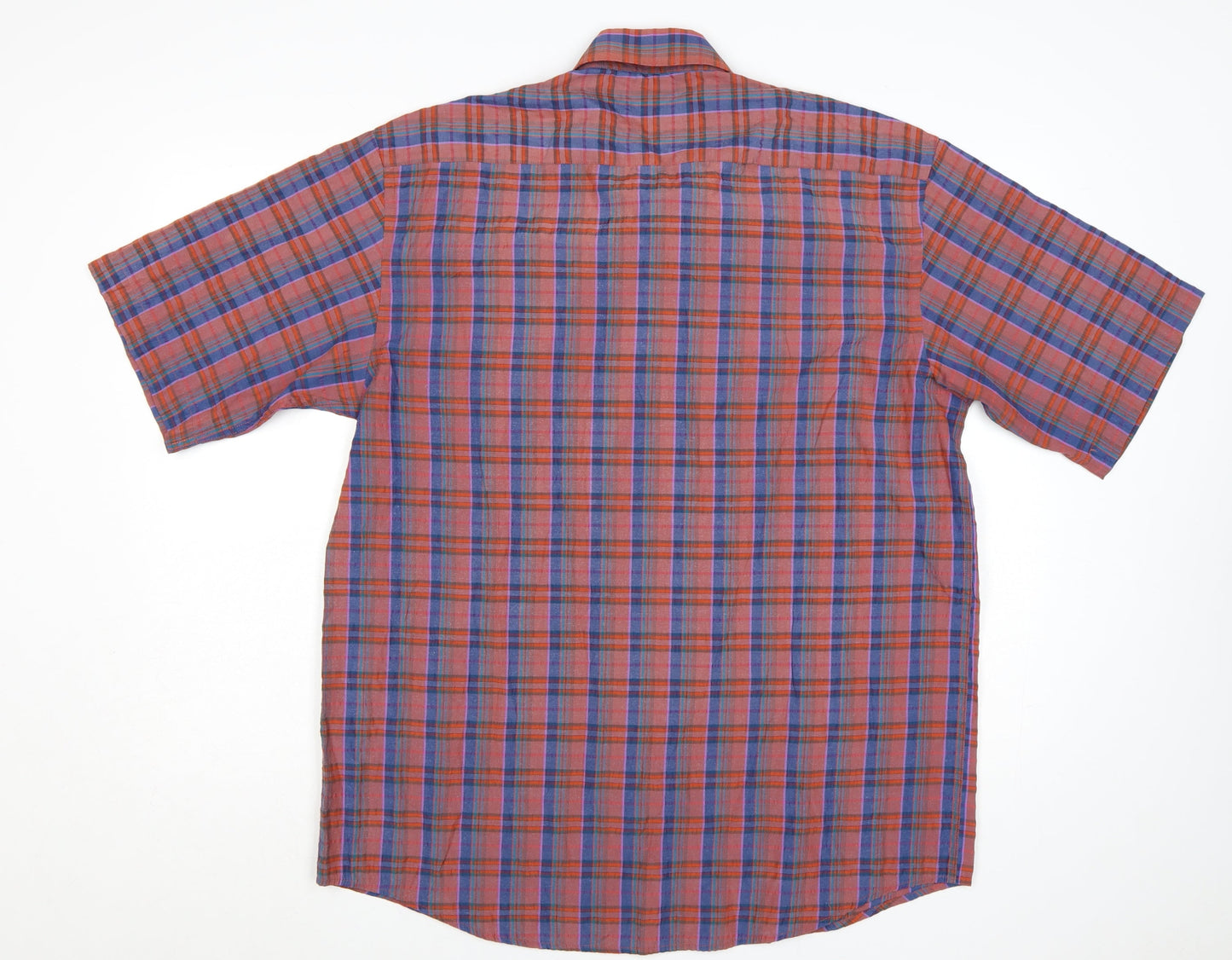 Rich Brother Men's Multicoloured Check Short Sleeve Cotton Shirt 17/43 Regular