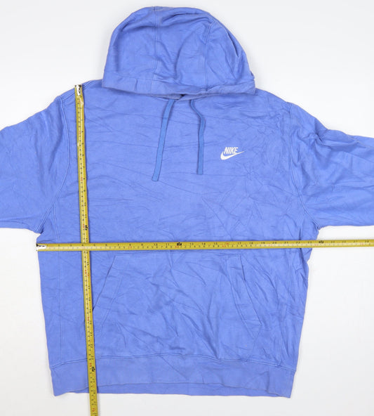 Nike Men's Blue L Pullover Hoodie Fleece Sportswear