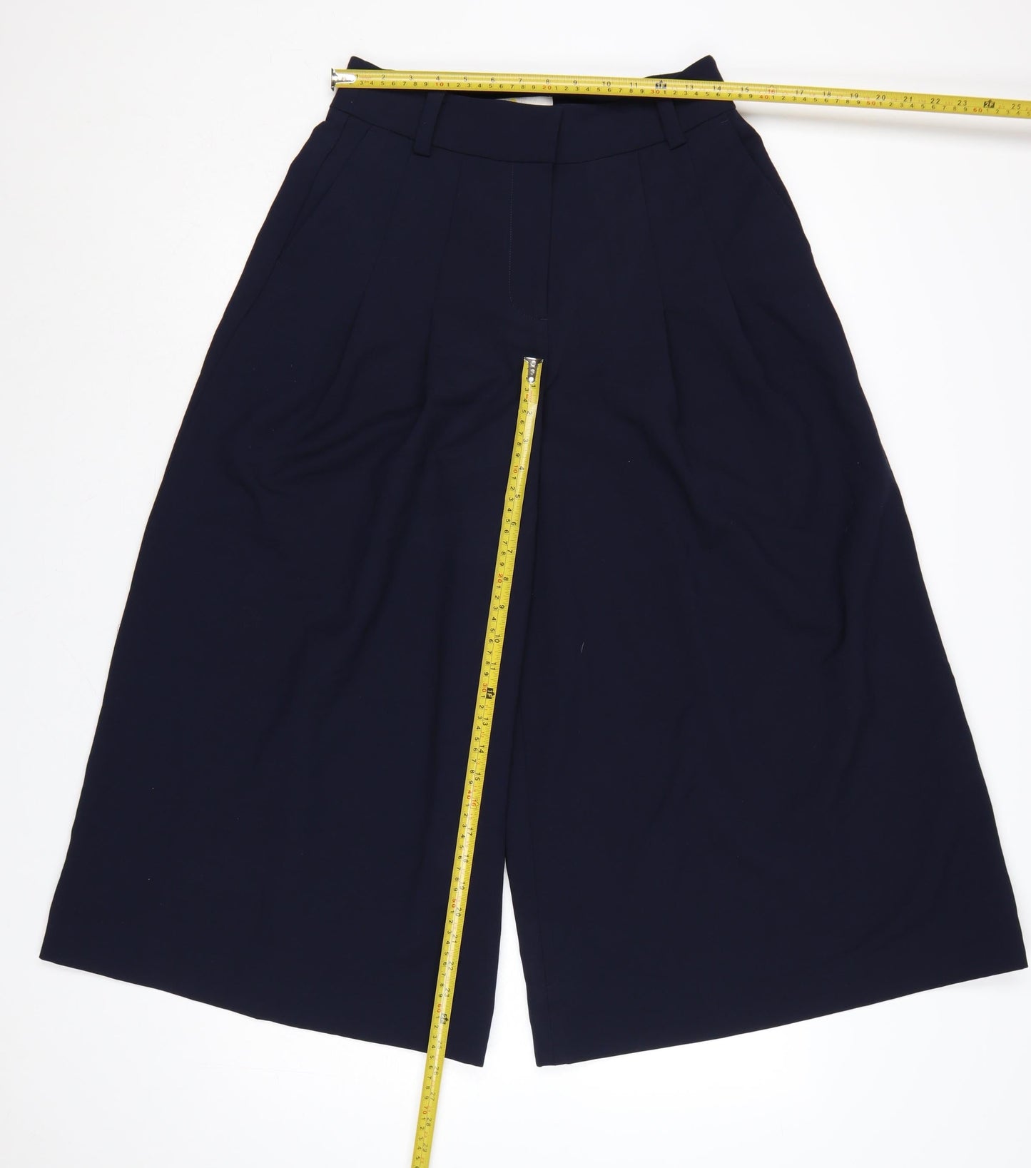 Boden Womens Navy Wide-Leg Culotte Trousers UK 12 Polyester Blend