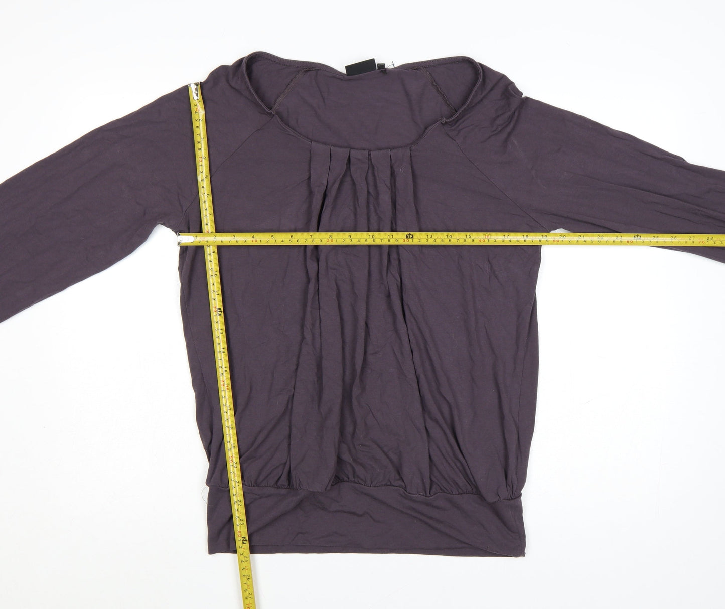Next Womens Purple Long Sleeve Jersey Blouse Size 12