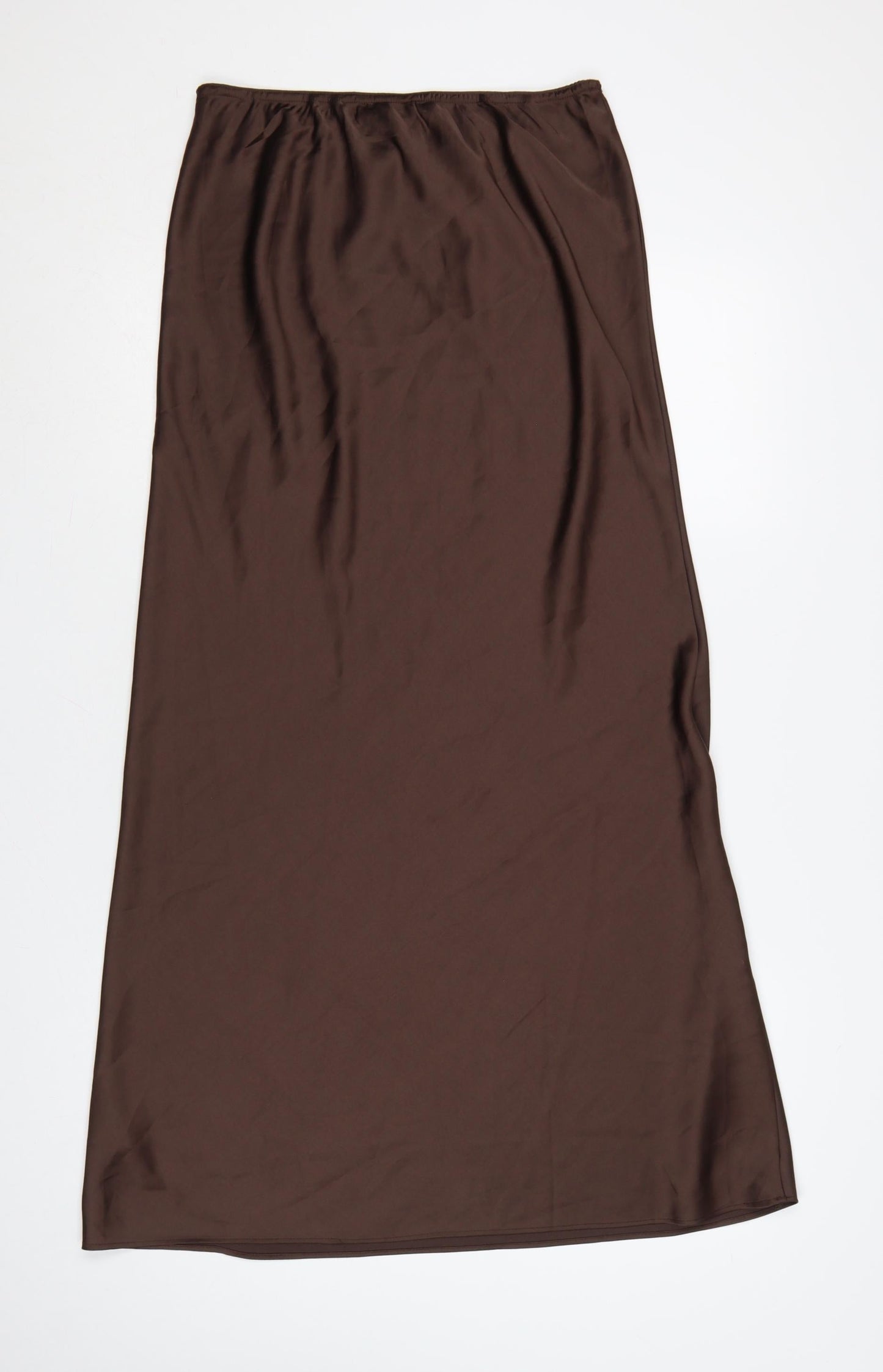 Wednesday’s Girl Women Brown Long Satin Skirt Size 12