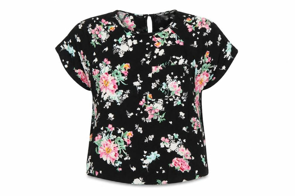 Marks & Spencer Women’s Black Floral Viscose Blouse Size 14